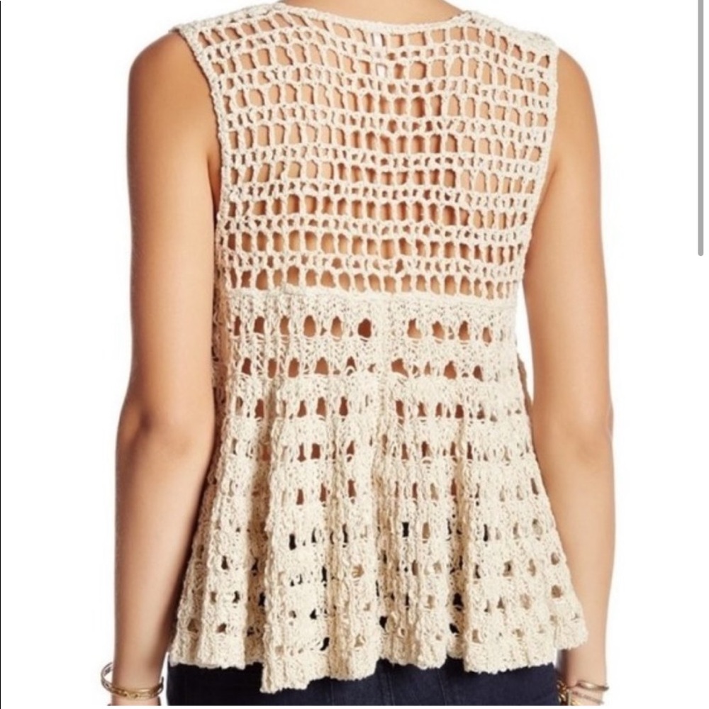 Free People Circles Within Circles Crochet Tank Top Size XS - Picture 3 of 10